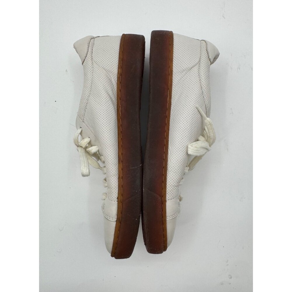 Johnston Murphy Kempton Lace to Toe White Leather Low-Top Sneakers With Gum Sole - Picture 3 of 10